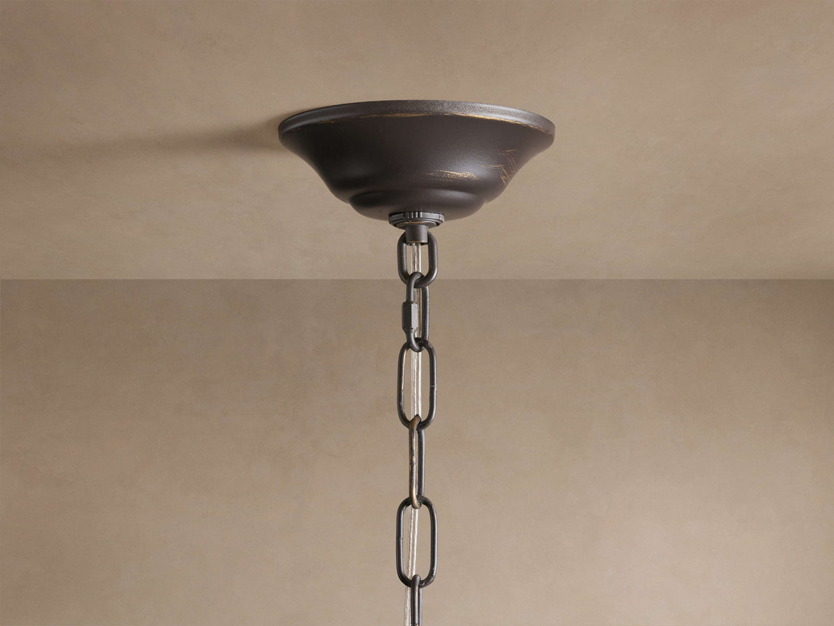 Lunaria Ceramic Leaves Chandelier 42''D