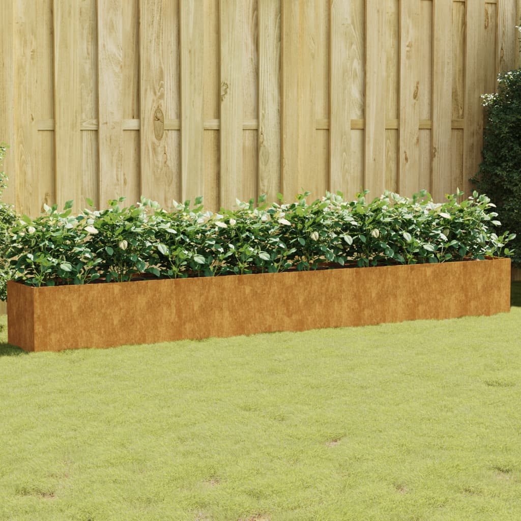 vidaXL Garden Wall Planter Corten Steel