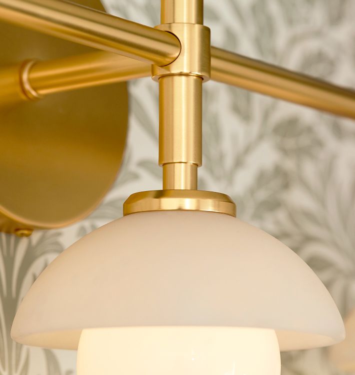 Alabaster Shade Greenwich Triple Wall Sconce