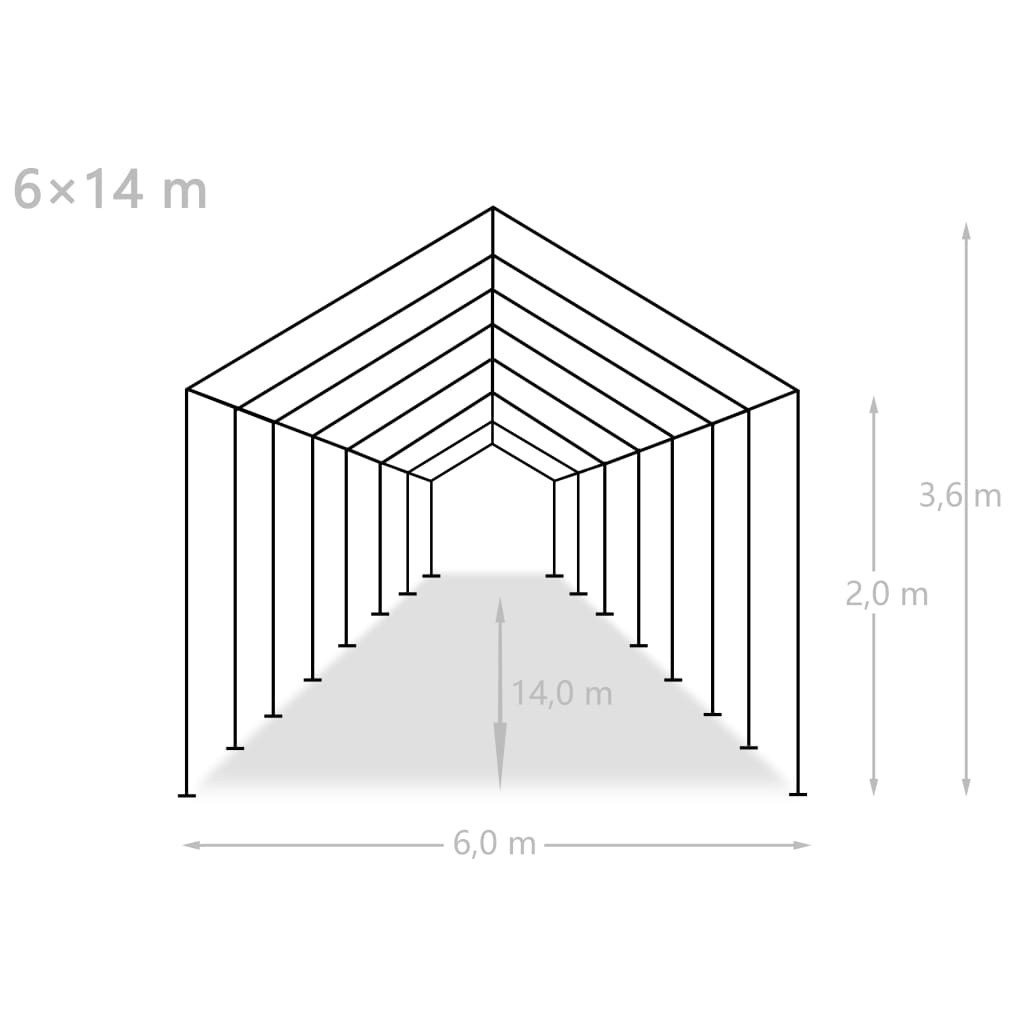vidaXL Party Tent Outdoor Canopy Gazebo Marquee White for Patio Garden Events and Backyard Shade - Deco Ranches