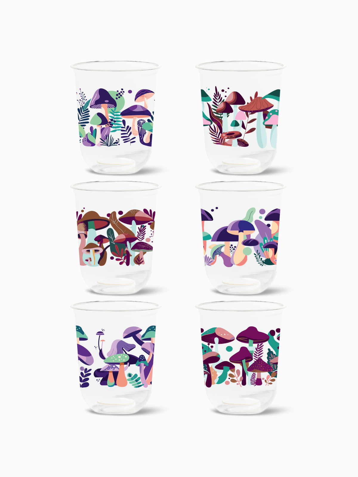 Psychedelic Shrooms NATURAL Arc 16oz Cup