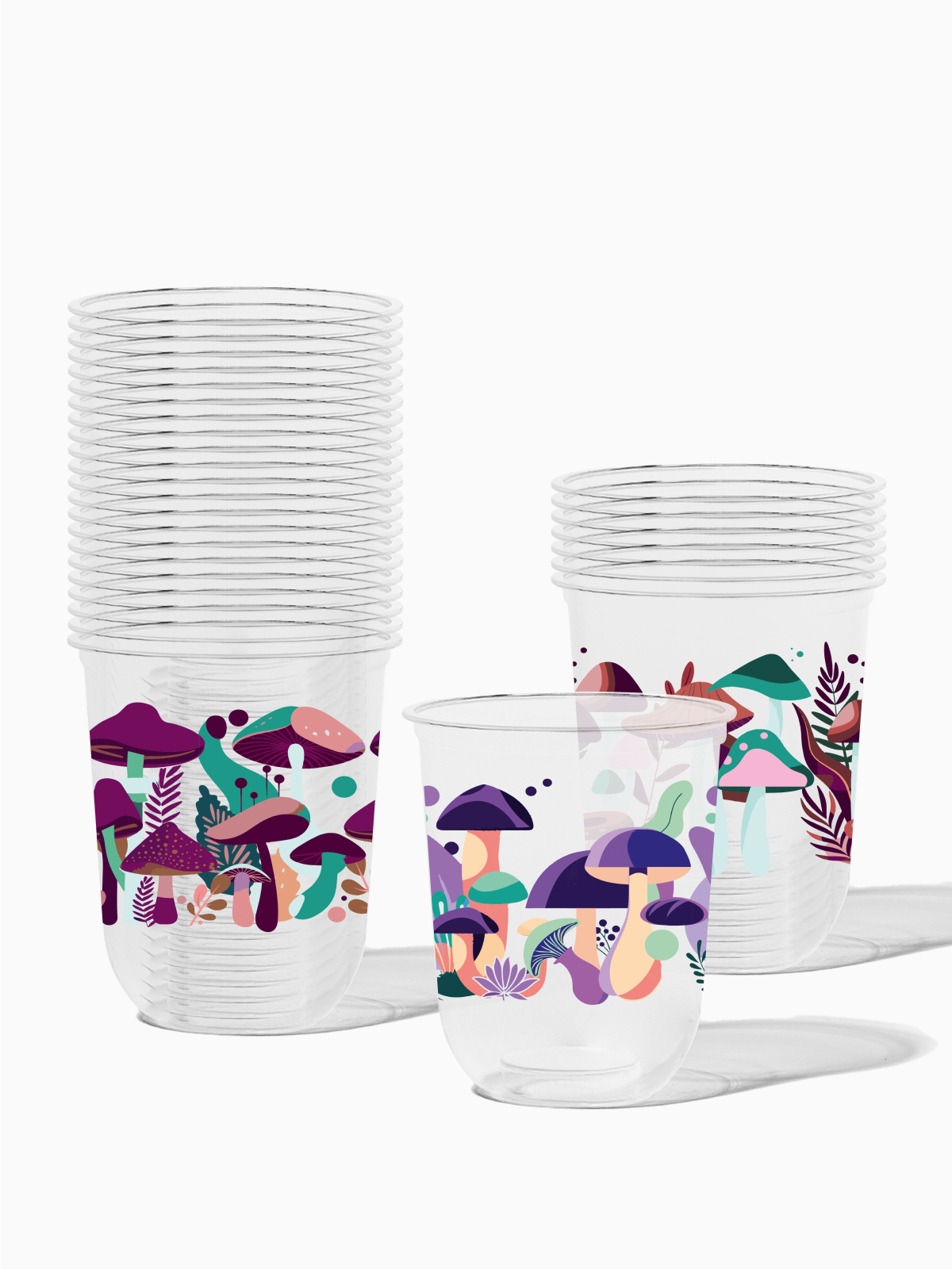 Psychedelic Shrooms NATURAL Arc 16oz Cup