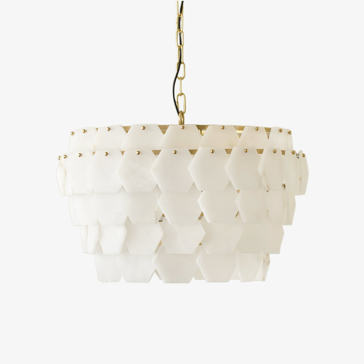 Elegant Hexa Cloud Alabaster Pendant Light - Deco Ranches