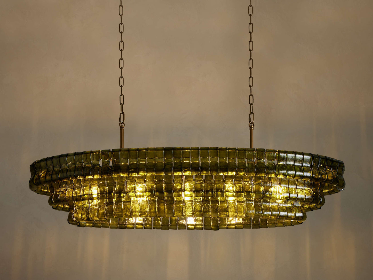 Ghiaccio Oval Chandelier 54 inch, 65 inch
