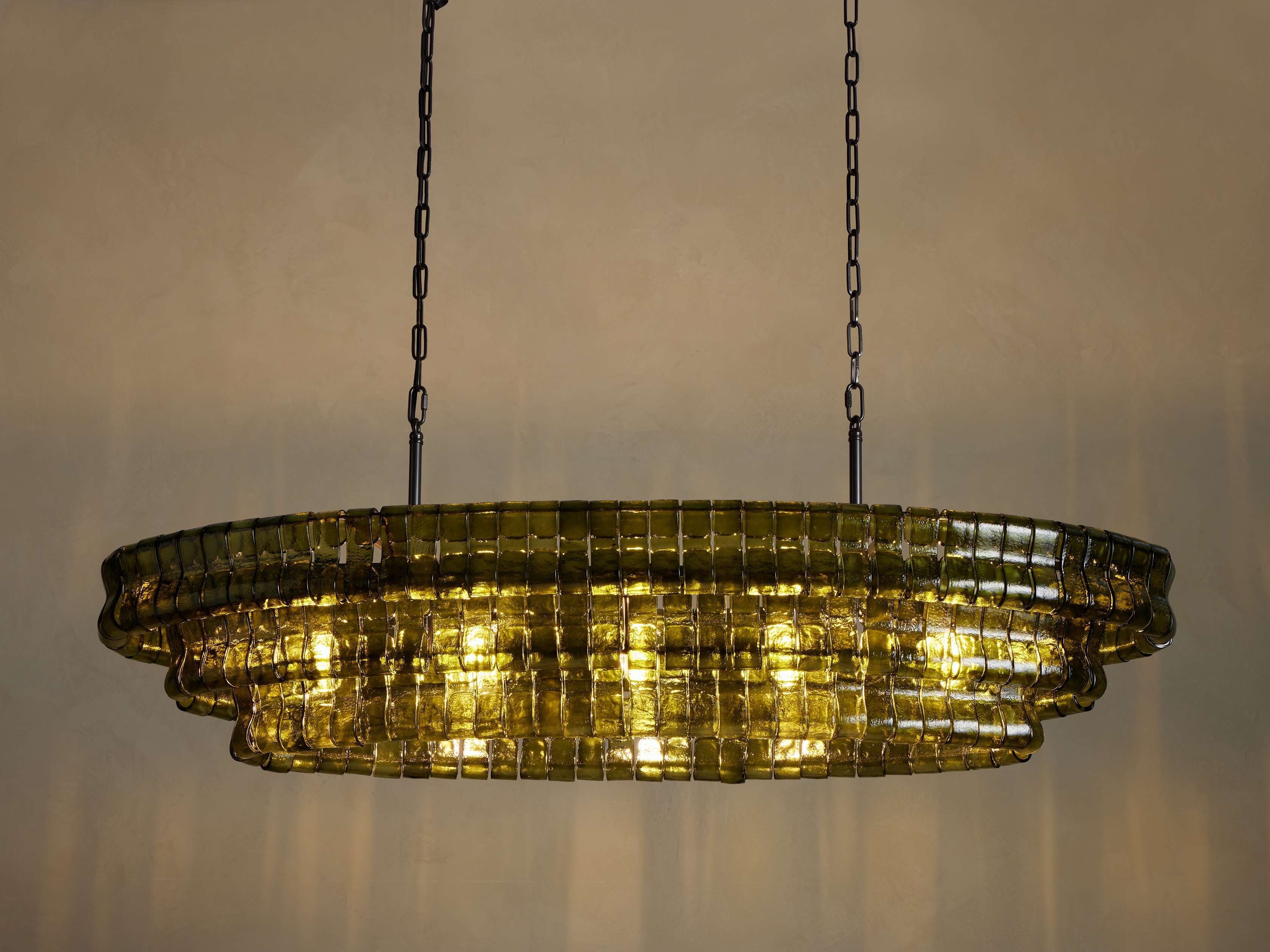Ghiaccio Oval Chandelier 54 inch, 65 inch