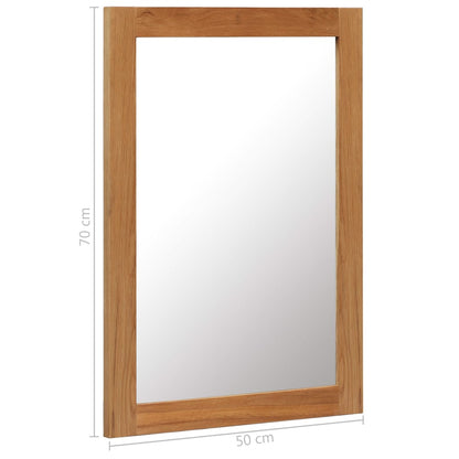 vidaXL Wall Mirror Solid Oak Wood Bathroom Bedroom Wardrobe Door Mirror Rustic Home Decor