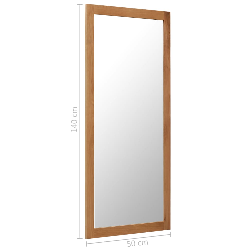 vidaXL Wall Mirror Solid Oak Wood Bathroom Bedroom Wardrobe Door Mirror Rustic Home Decor