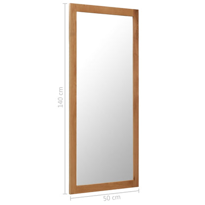 vidaXL Wall Mirror Solid Oak Wood Bathroom Bedroom Wardrobe Door Mirror Rustic Home Decor