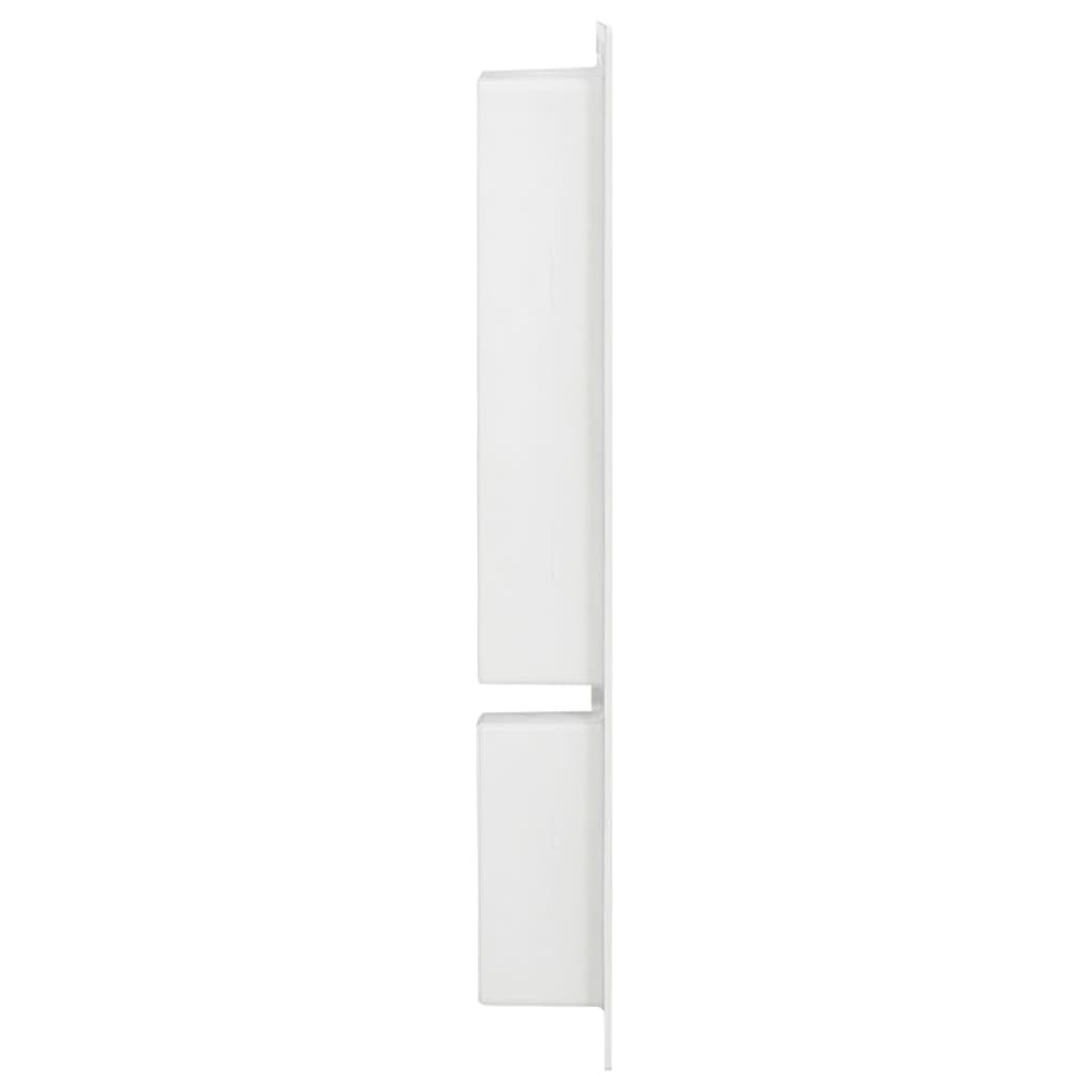 vidaXL Shower Niche 2 Compartments White