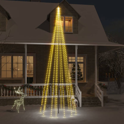 vidaXL Flagpole Christmas Tree 16 ft LED
