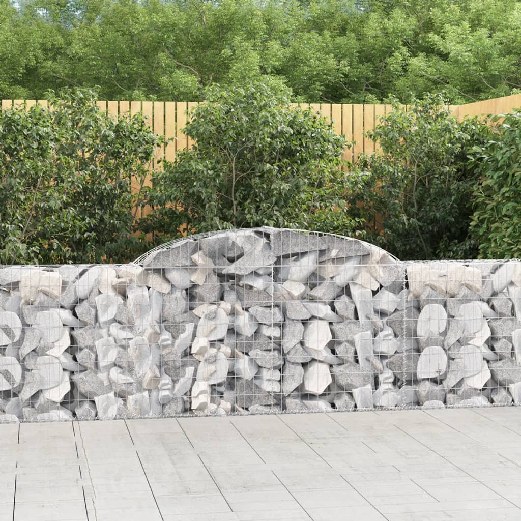 vidaXL Arched Gabion Baskets 3-Piece Set