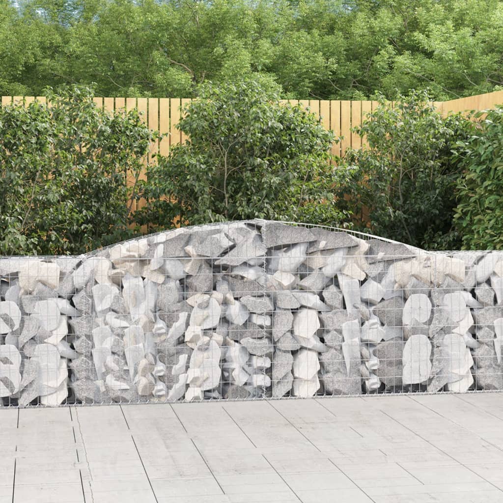 vidaXL Arched Gabion Baskets 8-Piece Set