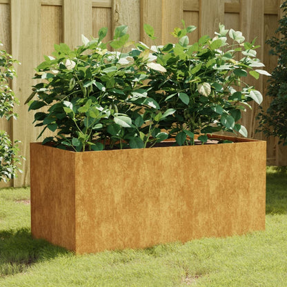 vidaXL Garden Wall Planter Corten Steel