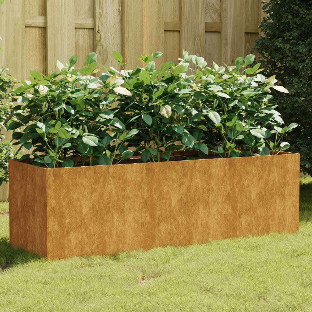 vidaXL Garden Wall Planter Corten Steel