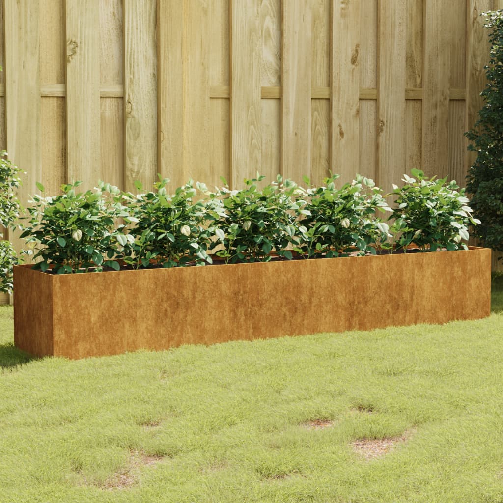 vidaXL Garden Wall Planter Corten Steel