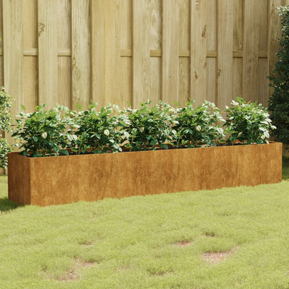 vidaXL Garden Wall Planter Corten Steel