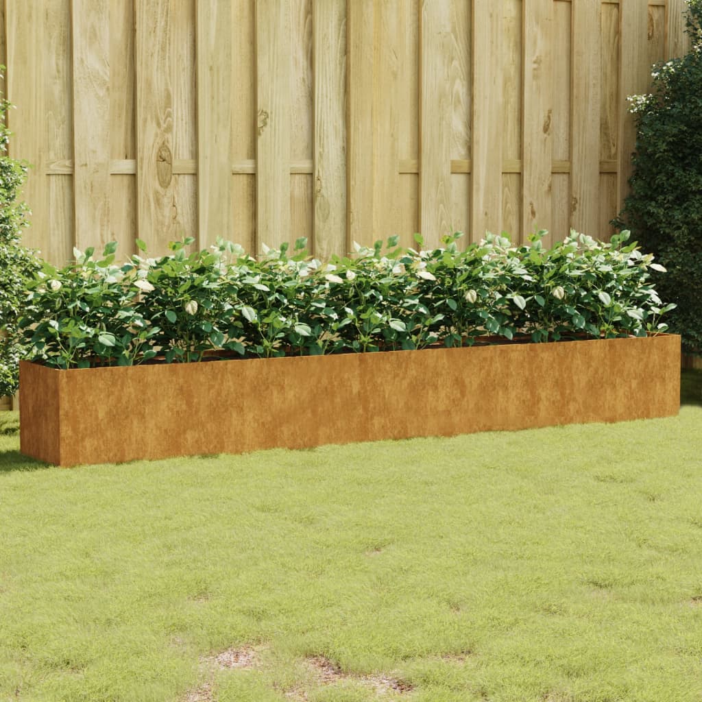 vidaXL Garden Wall Planter Corten Steel