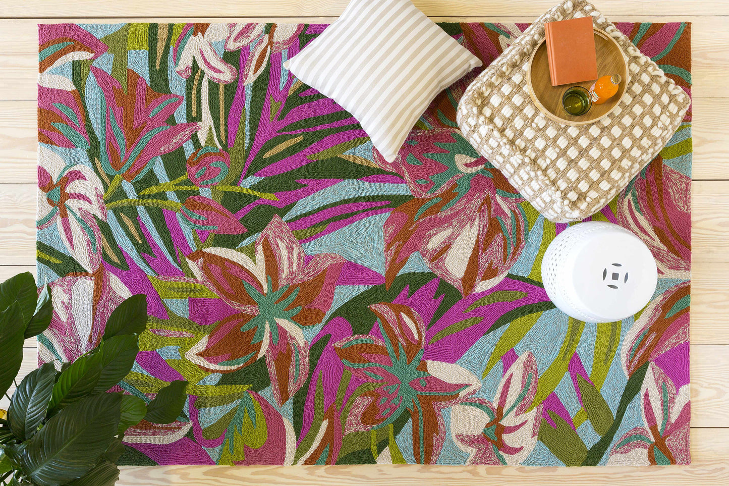 Brookneal Pouf Ottoman Footrest Decorative Accent Seating for Living Room Bedroom Home Decor - Deco Ranches