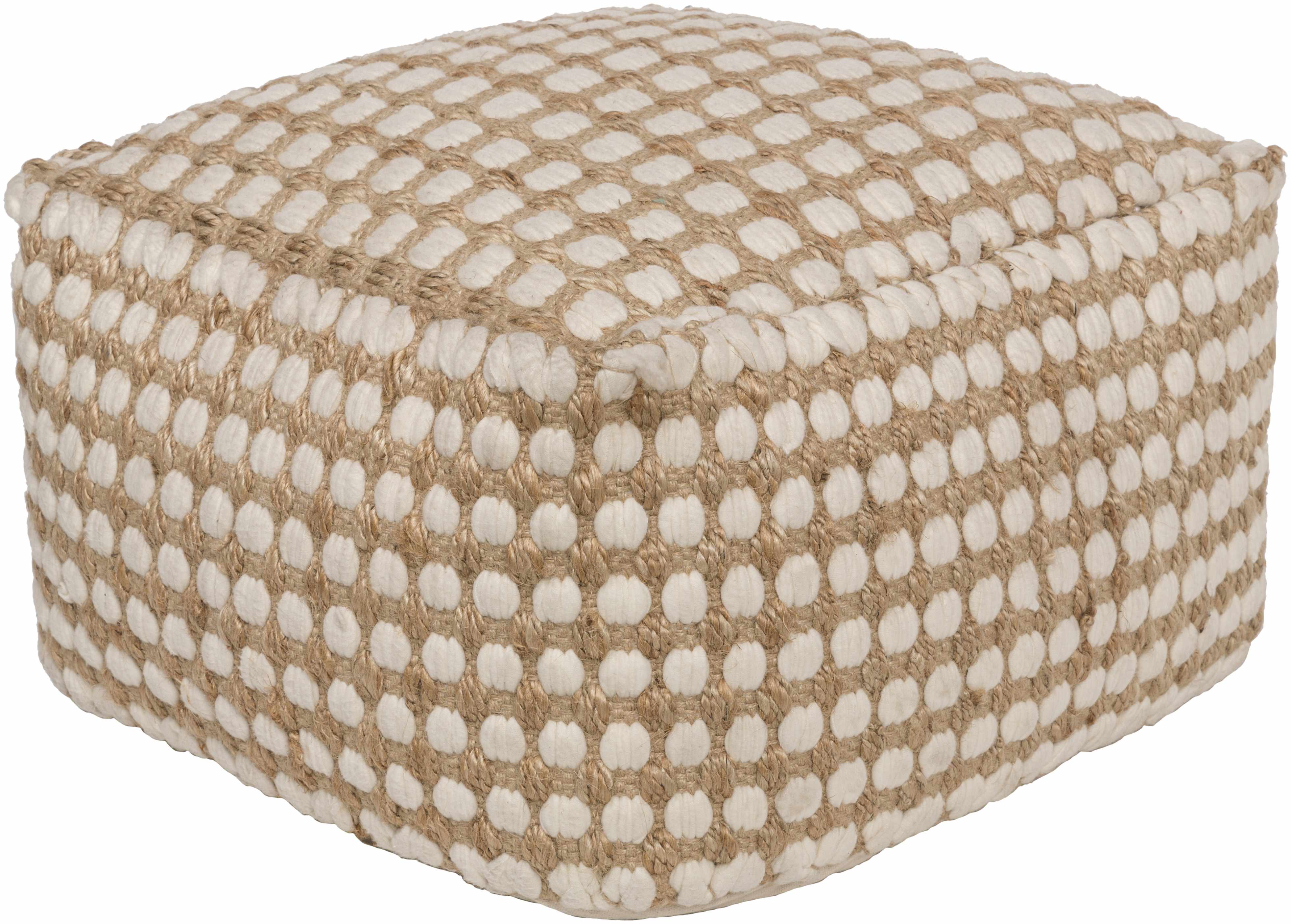 Brookneal Pouf Ottoman Footrest Decorative Accent Seating for Living Room Bedroom Home Decor - Deco Ranches