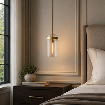 Transitional Clear Glass Pendant