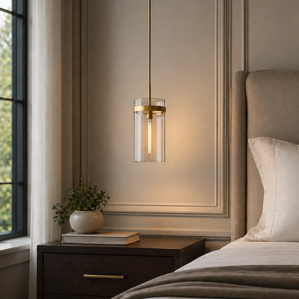Transitional Clear Glass Pendant