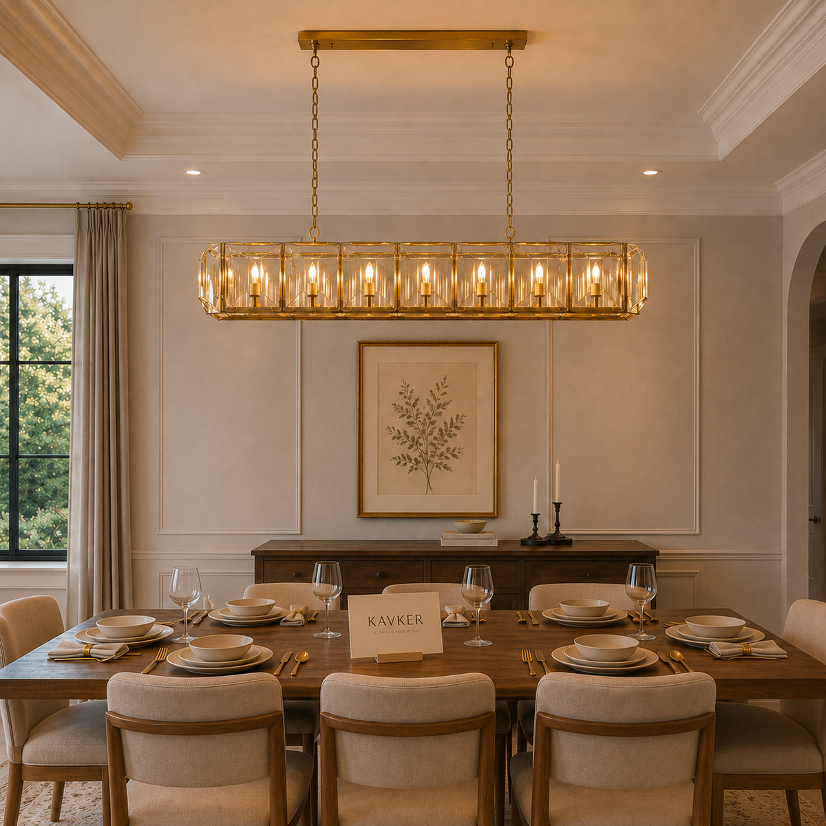 Crystal Rectangular Chandelier