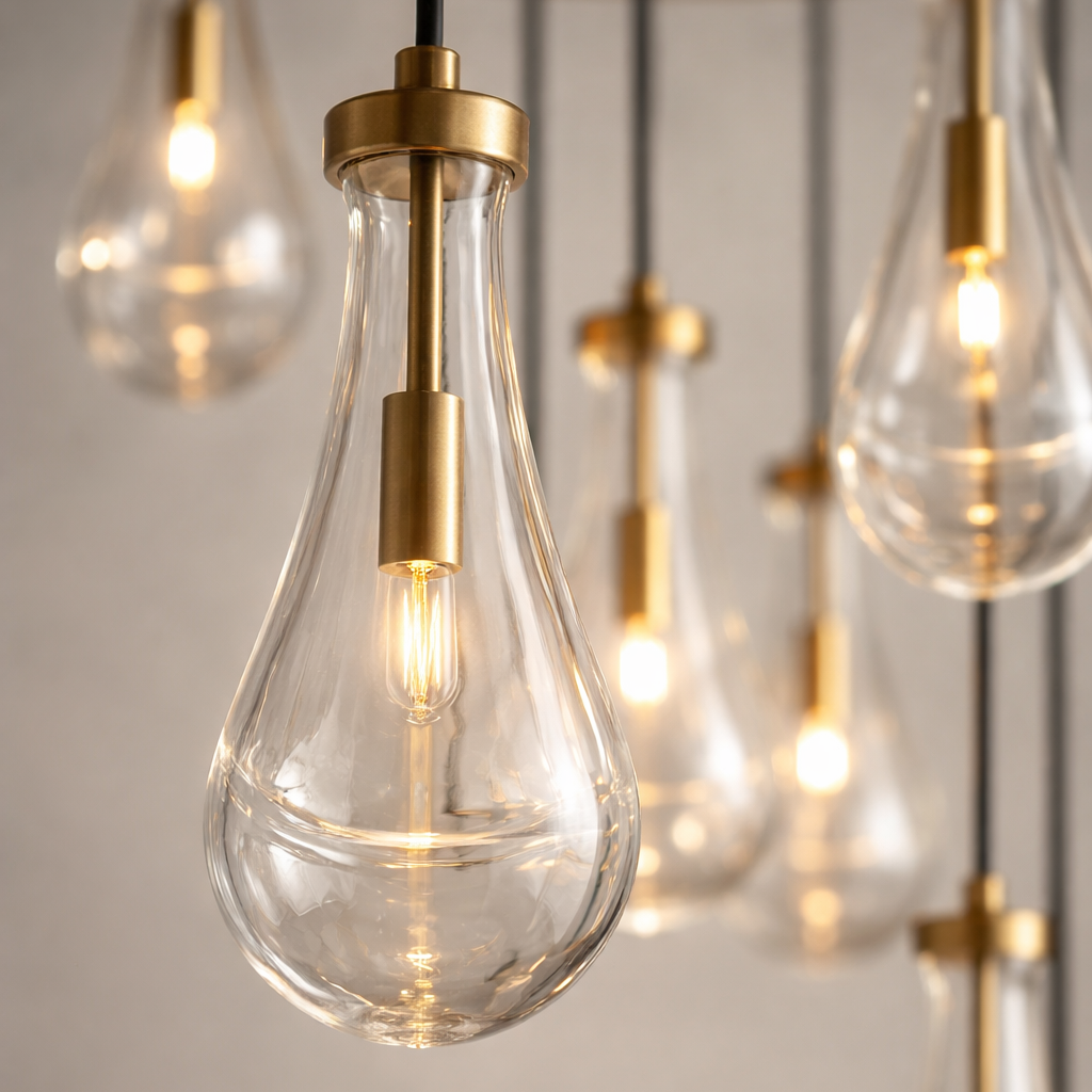 Raindrop Glass Round Chandelier