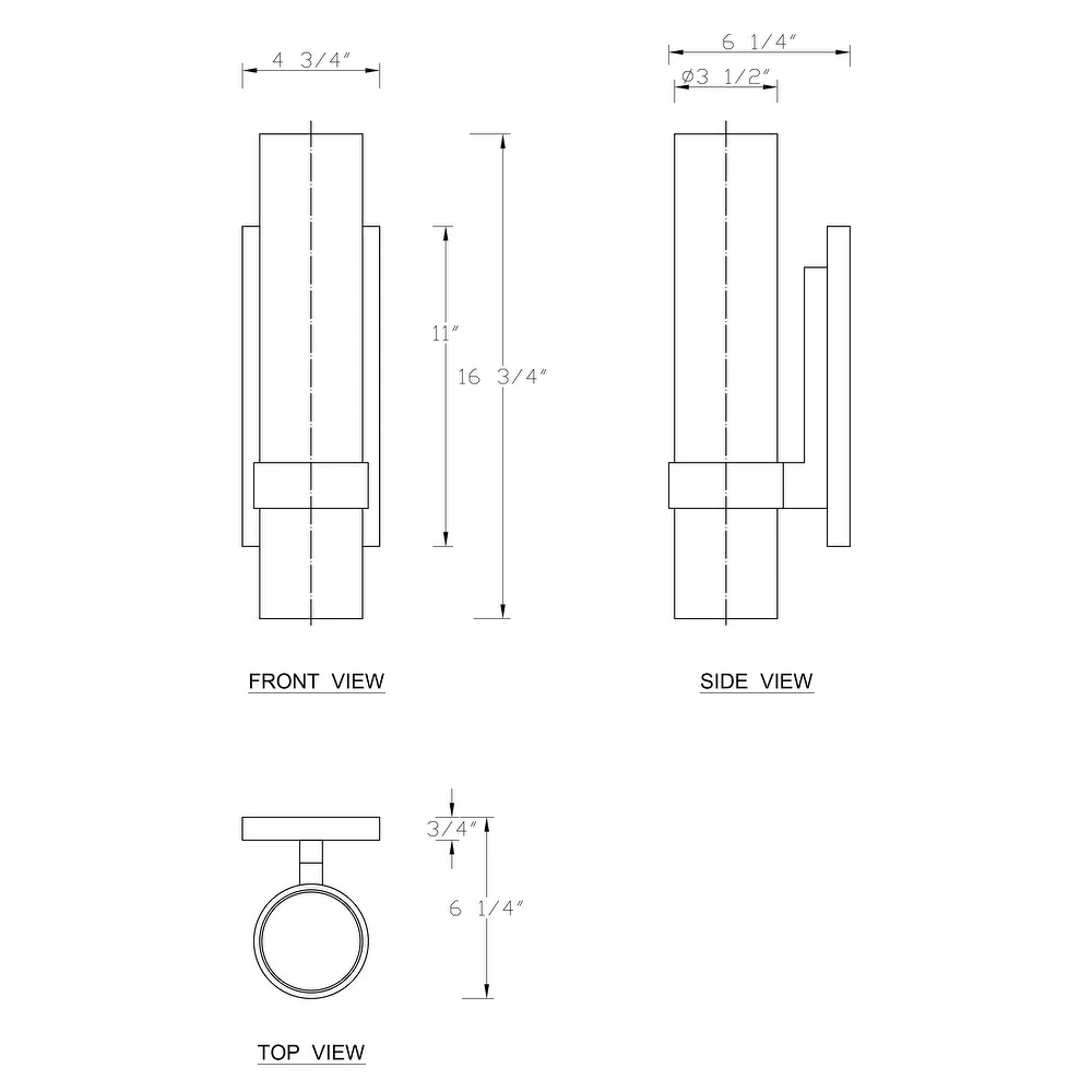 Armature Cylinder Clear Glass Wall Sconce - Deco Ranches - 