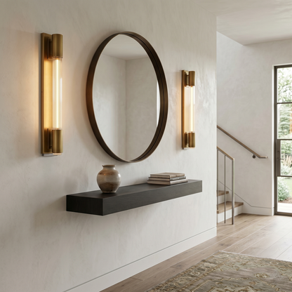James Fluted Glass Wall Sconce - 1-Light Indoor/Outdoor Rated Modern Fixture