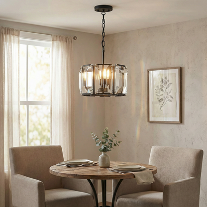 Transitional Crystal Round Chandelier