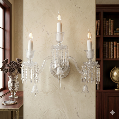 Zenith Antoinette 3-Light Clear Crystal Wall Light Sconce