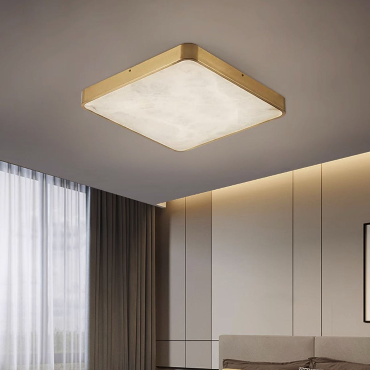 Geometric Alabaster Recessed Ceiling Light