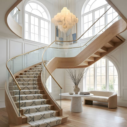 Elegant Hexa Alabaster Cascade Chandelier - Deco Ranches