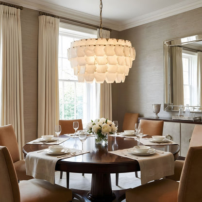 Elegant Hexa Cloud Alabaster Pendant Light - Deco Ranches