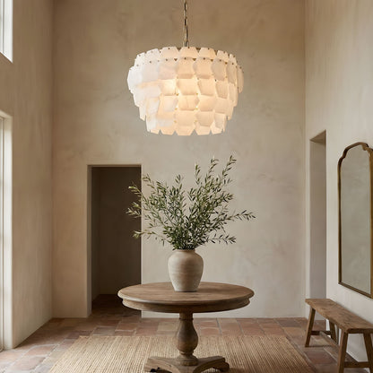 Elegant Hexa Cloud Alabaster Pendant Light - Deco Ranches