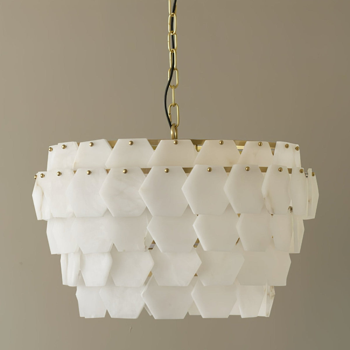 Elegant Hexa Cloud Alabaster Pendant Light - Deco Ranches