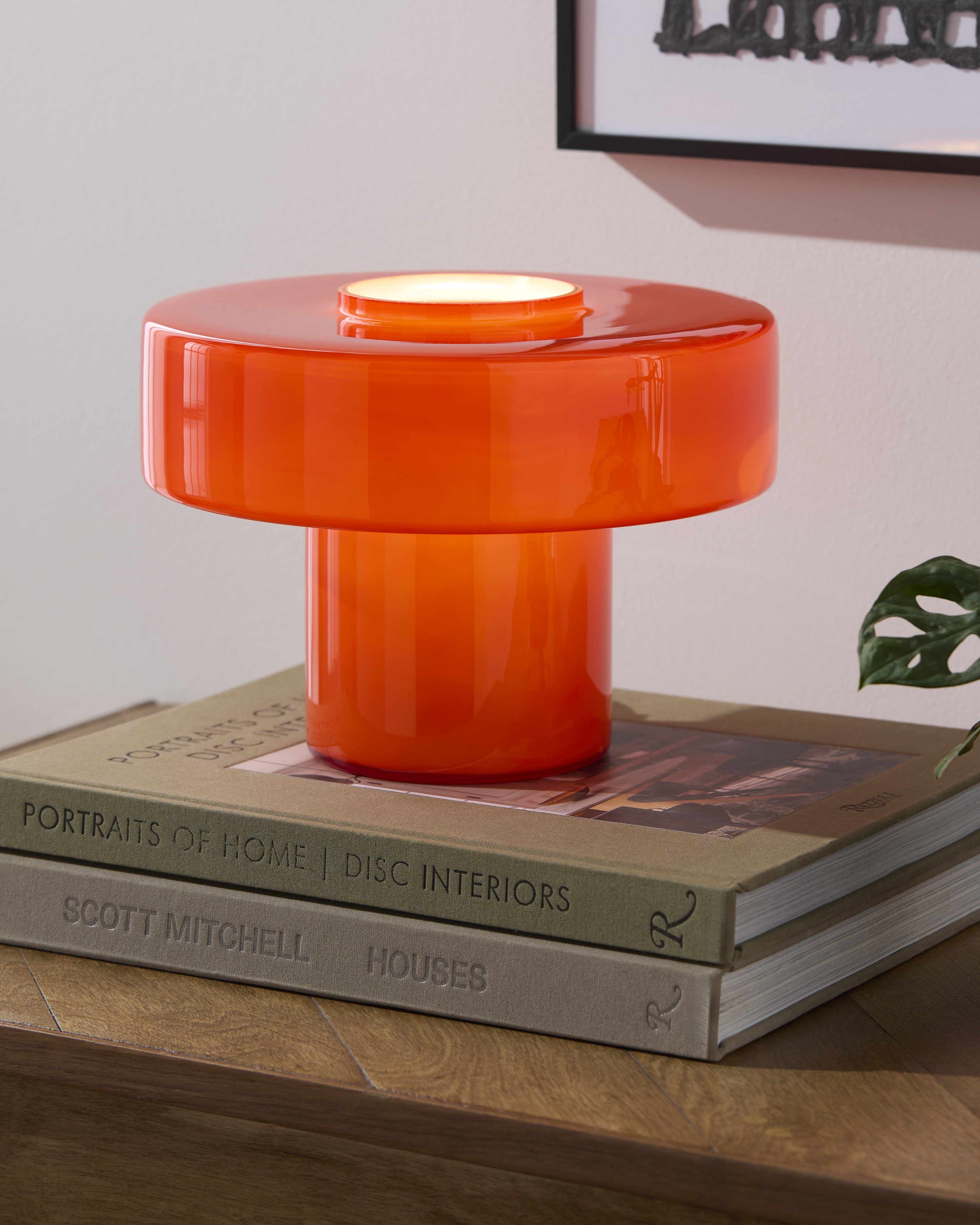 Lauenhagen Dark Red Table Lamp Decorative Accent Lighting for Bedroom Living Room Home Decor - Deco Ranches