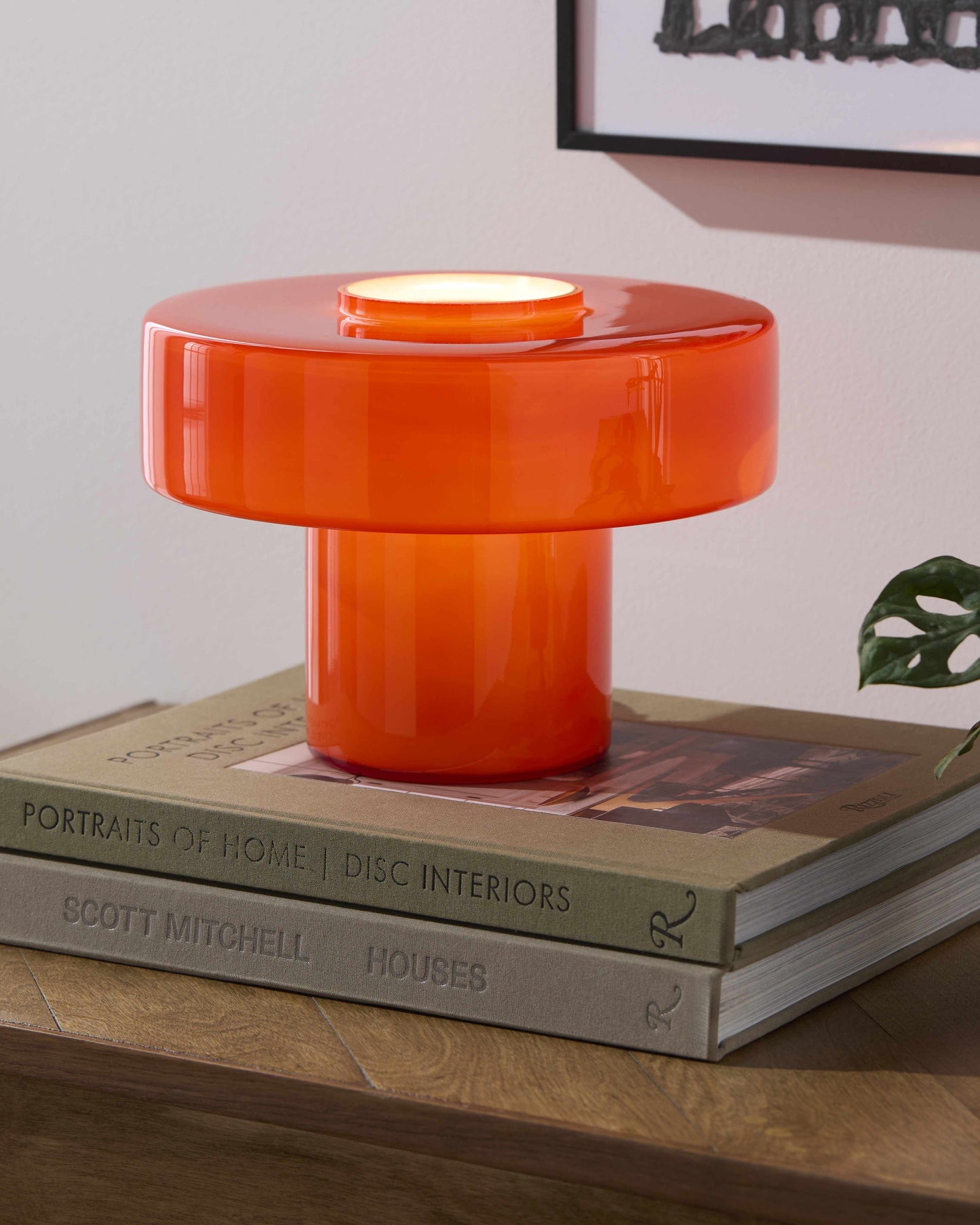 Lauenhagen Dark Red Table Lamp Decorative Accent Lighting for Bedroom Living Room Home Decor - Deco Ranches