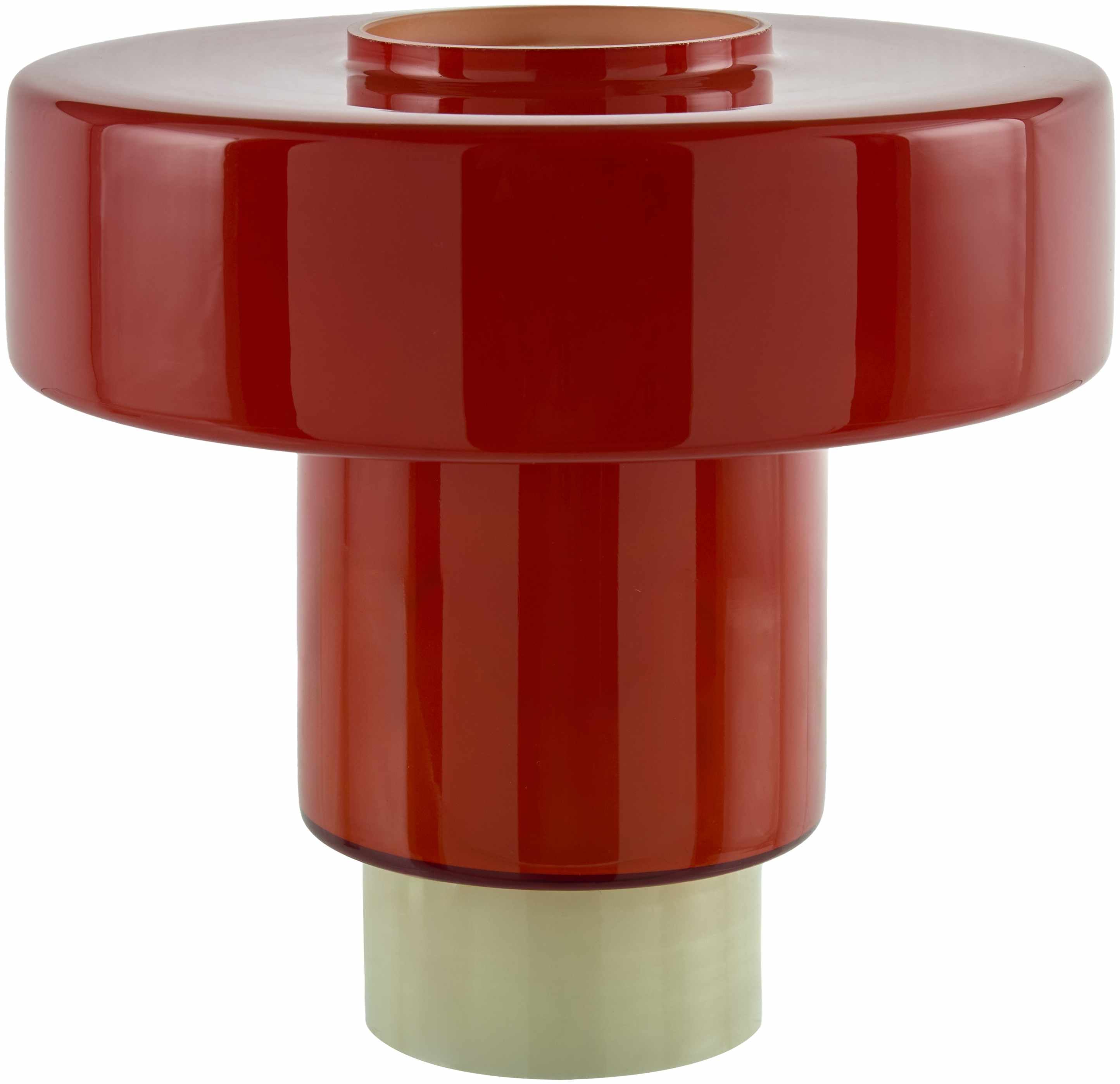 Lauenhagen Dark Red Table Lamp Decorative Accent Lighting for Bedroom Living Room Home Decor - Deco Ranches