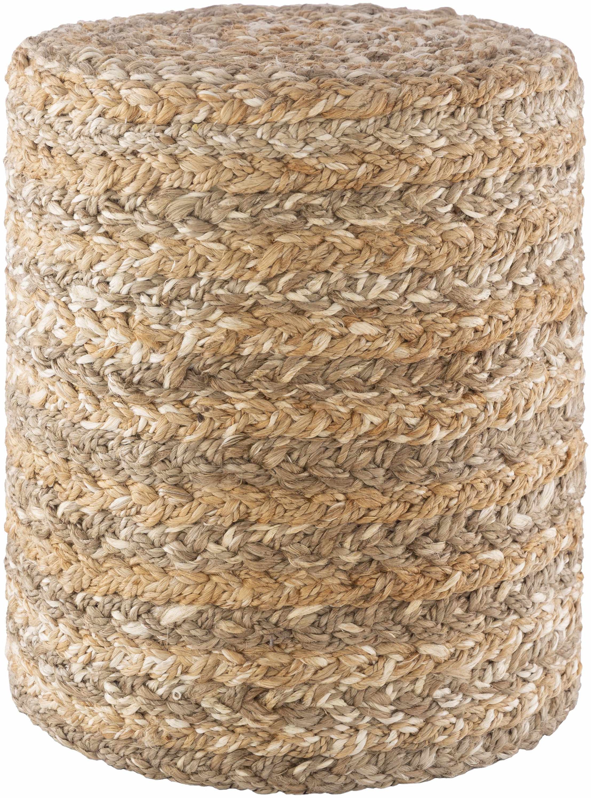 Ranskill Cotton Knitted Pouf Decorative Floor Seating Footrest for Living Room Bedroom Home Decor - Deco Ranches