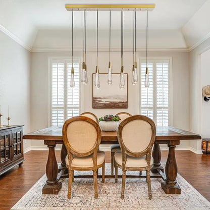Solitaire Linear Chandelier 37'' 50'' 70'' 87" 120"W