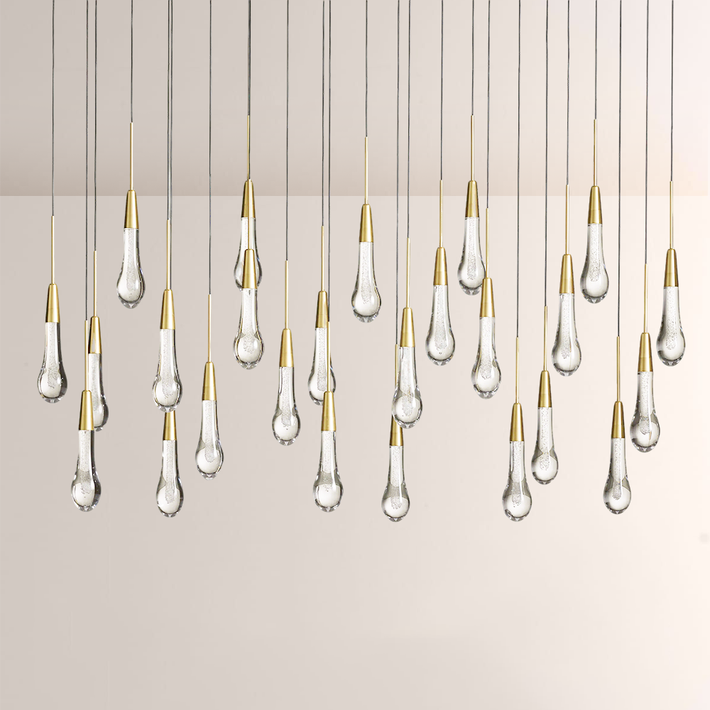 Solitaire Linear Chandelier 37'' 50'' 70'' 87" 120"W