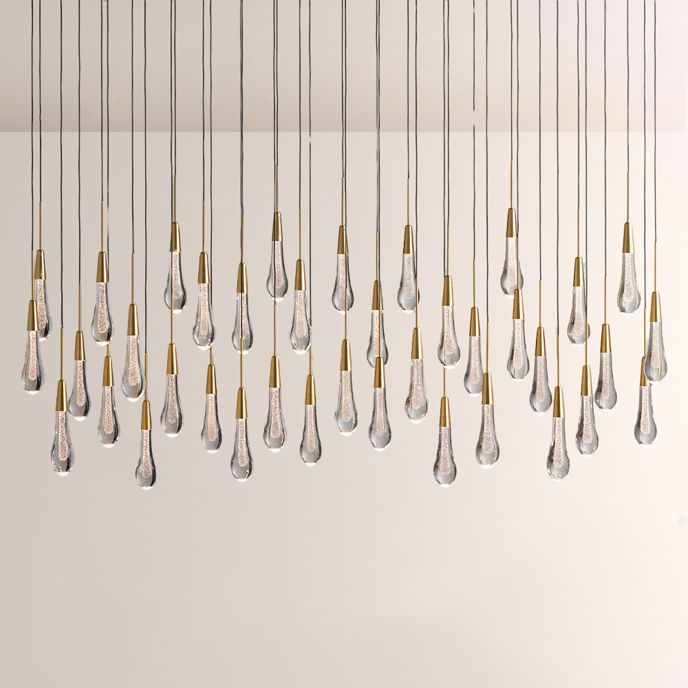 Solitaire Linear Chandelier 37'' 50'' 70'' 87" 120"W