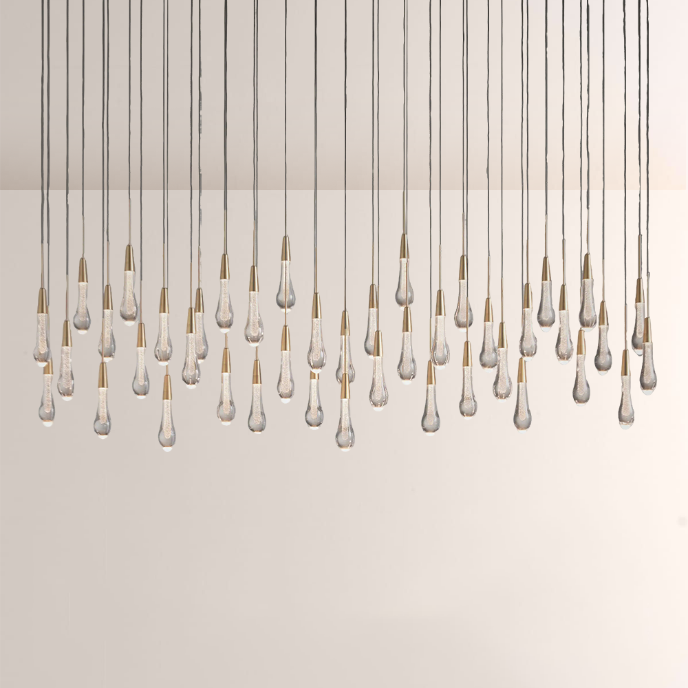 Solitaire Linear Chandelier 37'' 50'' 70'' 87" 120"W