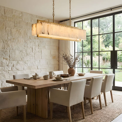 Premium Solstice Bar Alabaster Chandelier