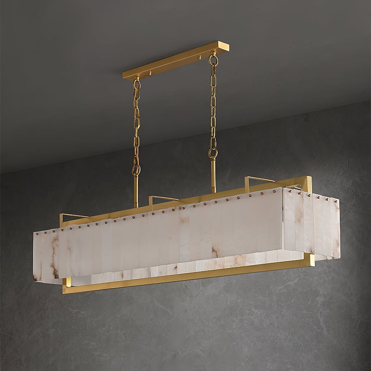 Premium Solstice Bar Alabaster Chandelier