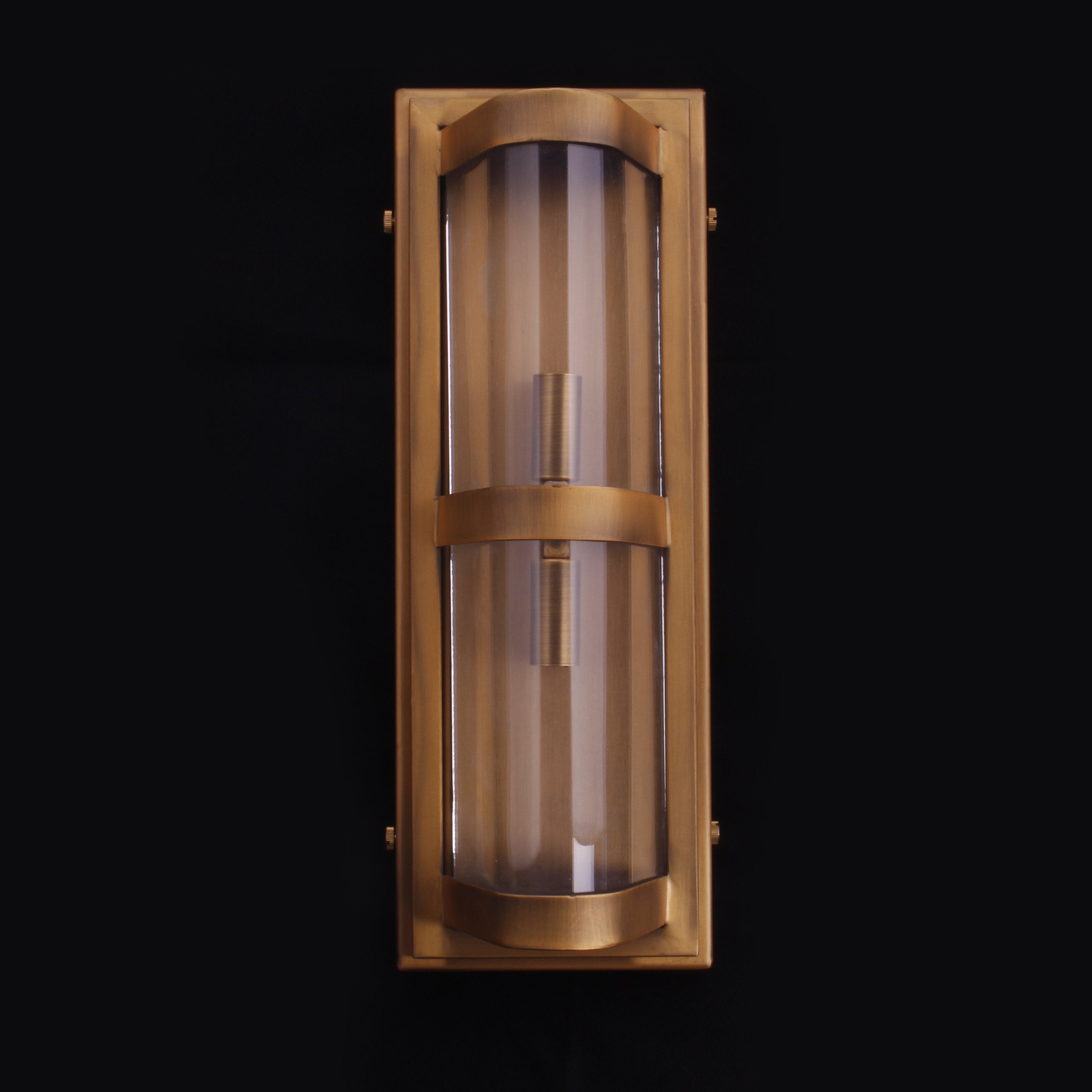 Curved Glass Industrial Sconce - Deco Ranches