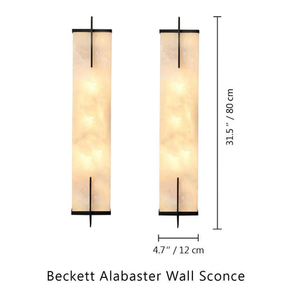 Beckett Alabaster Wall Sconce - ∅ 4.7″ x H 31.5″ Set of 2BronzeDeco Ranches