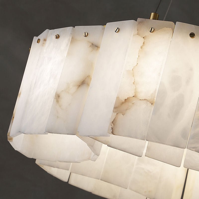 Contemporary Alabaster Flush Mount Ceiling Lamp - 21.65" D x 8.86" HDeco Ranches