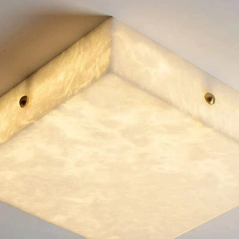 Coral Modern Alabaster Flushmount, Designer Ceiling Light Fixtures - 15.75"LDeco Ranches